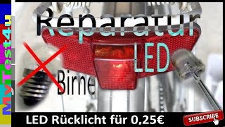 25 Cent LED Rücklicht im Eigenbau Repair Birne raus LED rein [upl. by Zarger801]