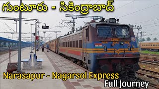 Guntur  Secunderabad Full Journey VlogNarasapur  Nagarsol Exp GeneralGENCoach journeyEXPERIENCE [upl. by Eniotna]