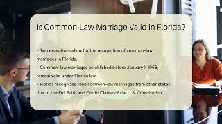 Is CommonLaw Marriage Valid in Florida  CountyOfficeorg [upl. by Hicks]