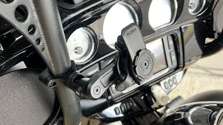 Initial Review Of The Quad Lock Phone Mount System On My Harley Davidson Street Glide [upl. by Aikenat513]