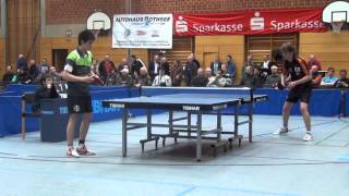 Tischtennis 2Bundesliga TV Hilpoltstein vs TTC Frickenhausen II 2013 19AHoelter vs Qiu Dang 2 [upl. by Eannyl250]