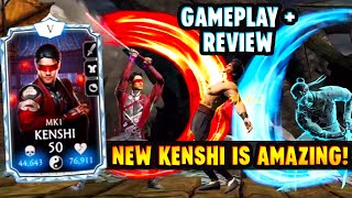 MK Mobile MK1 Kenshi Gameplay  Review He is SUPER FUN How Good He Really Is [upl. by Thomajan]