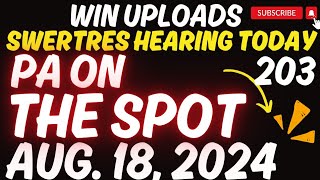 SWERTRES HEARING TODAY ON THE SPOT AUGUST 18 2024 DAOG TARGET [upl. by Ari]