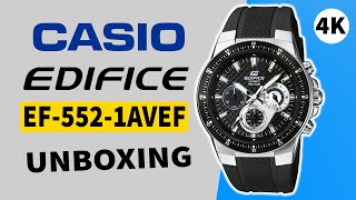 Casio Edifice EF5521AVEF Unboxing 4K [upl. by Ten]