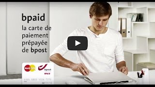 bpaid  carte de paiement prépayée de bpost  protection [upl. by Milde]