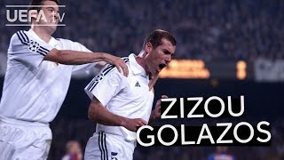 SIX OF THE BEST ZIDANE GOALS [upl. by Ahsenyt]