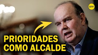 Rafael López Aliaga ¿Cuáles deben ser las prioridades de su gestión como alcalde de Lima [upl. by Inhsor]