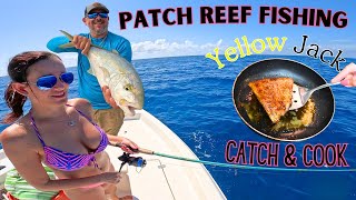 Florida Keys Fishing Patch Reefs  Yellow Jack Catch amp Cook Inshore Fishing Marathon PT1 [upl. by Nylanej]