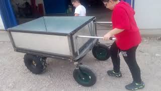 Realizzazione carrello elettrico a 4 ruote di facile utilizzo  portata Max 400kg [upl. by Anyaled774]