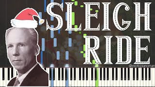 Leroy Anderson  Sleigh Ride Solo Jazz Piano Synthesia Christmas Jazz 🎅 Version 1 [upl. by Bonns392]