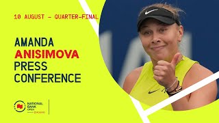 PRESS CONFERENCE  AMANDA ANISIMOVA  QUARTERFINAL  NBO24 [upl. by Reddy]