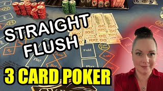 3 CARD POKER WHO GETS THE STRAIGHT FLUSH [upl. by Oswald983]