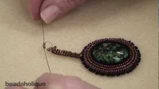 How to Bead Weave a Ladder Stitch Bail [upl. by Schapira]