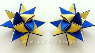 Sterne basteln Fröbelstern  Basteln Weihnachten  Fröbelsterne Anleitung  Origami [upl. by Latsyc145]