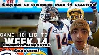 BRONCOS DESTROY CHARGERS Denver Broncos vs Los Angeles Chargers Game  NFL 2023 Week 14 REACTION [upl. by Aidnis28]