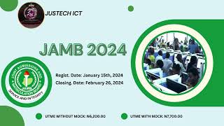 JAMB 2024 REGISTRATION DATE AND FEES [upl. by Washburn]