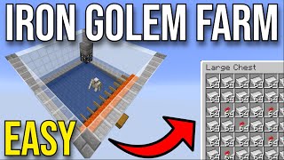 How to make a SIMPLE Iron Golem Farm minecraft SkyblockFactions [upl. by Maloy]