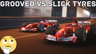 Ferrari F2004 SLICKS VS GROOVED TYRES at MONACO Assetto Corsa [upl. by Anires]