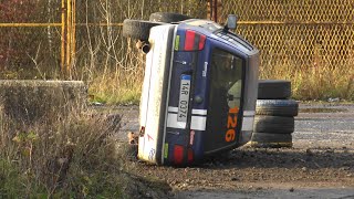 Rentor rally cup Kaczyce 1111 2023 action  show  mistakes  crash [upl. by Atnoled]