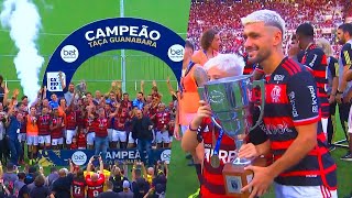 COMEMORAÇÃO COMPLETA DOS JOGADORES NO TÍTULO DO FLAMENGO [upl. by Dwan336]