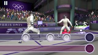 Olympics Go 2024 Paris PC Gameplay Fencing Gold medal player Gajin  Gajaji [upl. by Bourgeois]