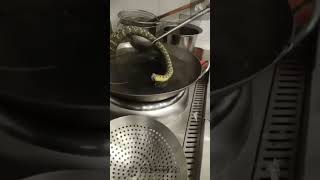 ❗ALIVE snake cooking 😱❗ shorts youtubeshorts viral shortsfeed trendingshorts foodshorts snake [upl. by Bremen]