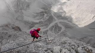 Via Ferrata Catinaccio dAntermoia in 4k [upl. by Yaker]