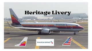 Boeing 737800 de American de Airlines Air Cal Heritage Livery [upl. by Tomkin]