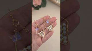 DIY Fashion Chandelier Earrings  Butterfly Beads Jewelry Easy Wire Earring Making shortstutorial [upl. by Anson]