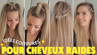 4 COIFFURE FACILE ET RAPIDE CHEVEUX LISSE 🖤 Tuto coiffure facile pour débutant FALL HAIRSTYLES 2022 [upl. by Aveline565]