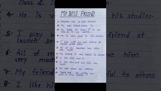 10 lines on my best friendEssay on my best friend in English [upl. by Eelaroc995]