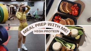 MEAL PREP WITH ME  my current high protein staple meals [upl. by Okire129]