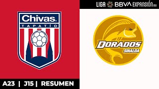 Resumen  Tapatío vs Dorados  Jornada 15  Apertura 2023  Liga BBVA Expansión MX [upl. by Gnolb645]