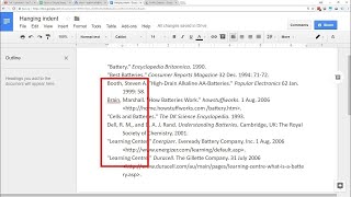 Google Docs  Hanging Indent [upl. by Leirum732]