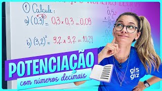 POTENCIAÇÃO COM NÚMEROS DECIMAIS NÚMERO DECIMAL COM POTÊNCIA [upl. by Llejk]