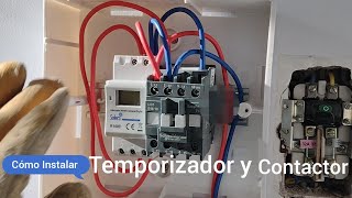 Cómo Instalar un Reloj Temporizador Timer y un Contactor para una Terma o lo que Quieras [upl. by Airdna123]