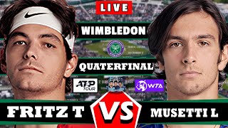 T Fritz VS L Musetti  Wimbledon 2024 GAMEPLAY quaterfinals Fritz Musetti AOTENNIS2 [upl. by Natelson]