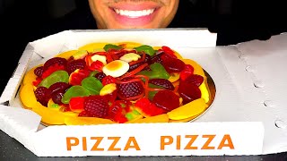 ASMR CANDY GUMMY PIZZA CHALLENGE EATING SOUNDS REVIEW TALKING MUKBANG CHEWY SWEET TREATS JERRY [upl. by Hakkeber791]