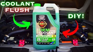 How to FLUSH your cars COOLING System  DIY COOLANT CHANGE  Easy Coolant Flush [upl. by Aisined]