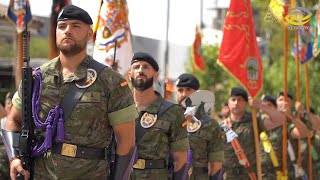 Llegada de los quotSoldaosquot a Bailén 2023 DESFILE MILITAR HASTA LA PLAZA DE LA CONSTITUCIÓN [upl. by Dionysus]