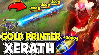 Xerath but I print 200 gold on every Q and hit full build at 22 minutes HOW IS THIS LEGAL [upl. by Airbma]