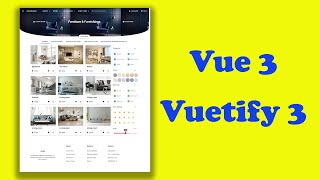 Vuejs 3  Vuetify 3 UI Design Furniture amp Furnishings  Dashboard  web site Javascript  HTML CSS [upl. by Raf]