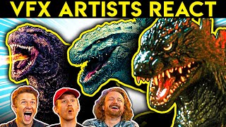 VFX Artists React to Bad amp Great GODZILLA CGi [upl. by Orutra]