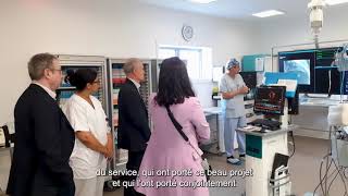 Inauguration de la nouvelle salle de cardiologie interventionnelle de lhôpital de Gonesse [upl. by Greysun]