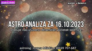 Astro Analiza za 16102023  Očekuje nas izuzetno dinamičan početak sedmice [upl. by Grimbly485]