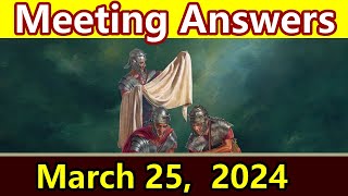 MIDWEEK MEETING 2024 ENGLISH 2531 MARCH 2024 [upl. by Jorey]