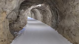 Leukerbad  Torrent  Talabfahrt Rückfahrtpiste mit Tunnel  Switzerland [upl. by Rollecnahc]