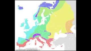 Animații Geografie BAC Tipurile de climă din Europa [upl. by Eenolem323]