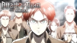 Attack on Titan Opening 1  Feuerroter Pfeil und Bogen [upl. by Astra487]