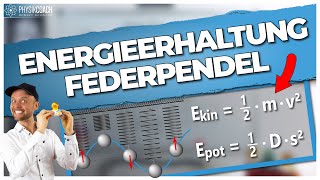 Energieerhaltung Federpendel  Physik für Mediziner  Physik Grundlagen [upl. by Osborne708]